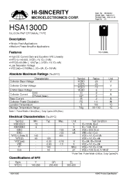 Datasheet HSA1300D manufacturer Hi-Sincerity