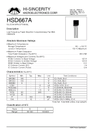 Datasheet HSD667A manufacturer Hi-Sincerity
