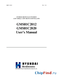 Datasheet GMS81C2020LQ manufacturer Hynix