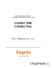 Datasheet GMS81C7016Q manufacturer Hynix