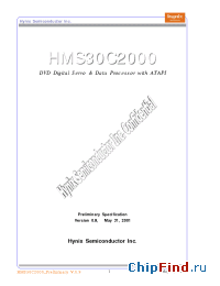 Datasheet HMS30C2000 manufacturer Hynix