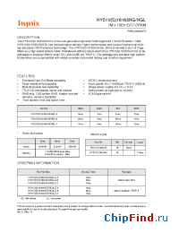 Datasheet HY51V18163HGJ manufacturer Hynix