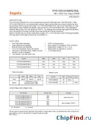 Datasheet HY51VS16160HGHGL manufacturer Hynix