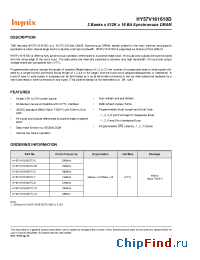 Datasheet HY57V161610DTC manufacturer Hynix