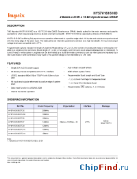 Datasheet HY57V161610DTC-10 manufacturer Hynix