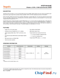 Datasheet HY57V161610ETC manufacturer Hynix