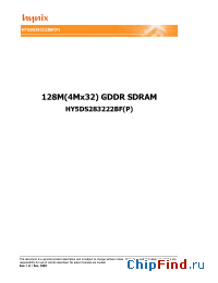 Datasheet HY5DS283222BF-28 manufacturer Hynix