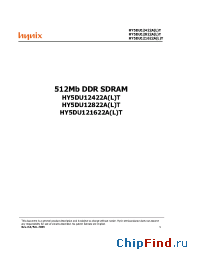 Datasheet HY5DU121622ALT_D manufacturer Hynix