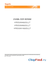 Datasheet HY5DU56422DLT manufacturer Hynix