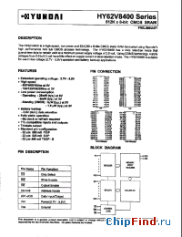 Datasheet HY62V8400 manufacturer Hynix