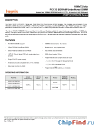 Datasheet HYM71V16735ALT8-H manufacturer Hynix