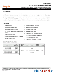 Datasheet HYM71V16755ALT8-8 manufacturer Hynix
