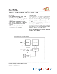 Datasheet IC62C1024-35WI manufacturer ICSI