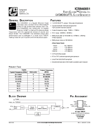 Datasheet ICS840051AGLFT manufacturer ICST