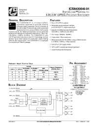 Datasheet ICS843004I-01 manufacturer ICST