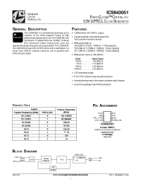 Datasheet ICS843051AGT manufacturer ICST
