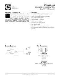 Datasheet ICS843AM-106T manufacturer ICST
