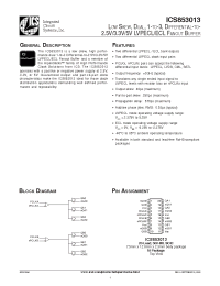 Datasheet ICS853013AMLFT manufacturer ICST