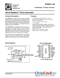 Datasheet ICS9211-01 manufacturer ICST