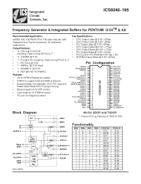 Datasheet ICS9248-195 manufacturer ICST