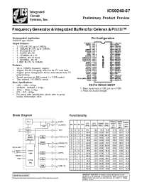 Datasheet ICS9248-87 manufacturer ICST