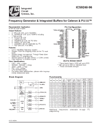 Datasheet ICS9248YF-96-T manufacturer ICST