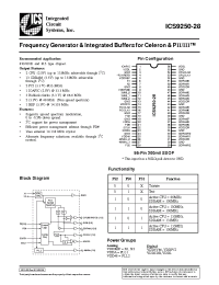 Datasheet ICS9250yF-28-T manufacturer ICST