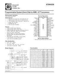 Datasheet ICS94228yFLF-T manufacturer ICST