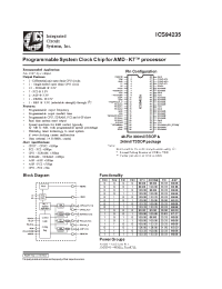 Datasheet ICS94235YFT manufacturer ICST