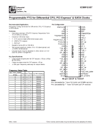 Datasheet ICS9FG107YFLNT manufacturer ICST