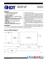 Datasheet 6167LA manufacturer IDT
