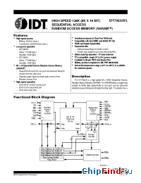 Datasheet 70825 manufacturer IDT