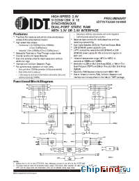 Datasheet 70T3319 manufacturer IDT