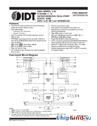 Datasheet 70T633 manufacturer IDT