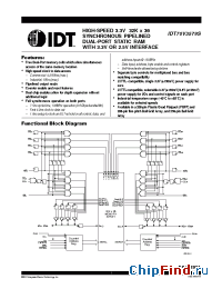 Datasheet 70V3579 manufacturer IDT