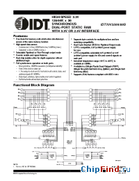 Datasheet 70V3599 manufacturer IDT