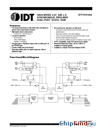 Datasheet 70V9189 manufacturer IDT