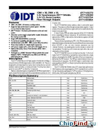 Datasheet 71V3557SA manufacturer IDT