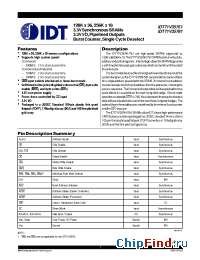 Datasheet 71V35761 manufacturer IDT