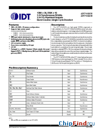 Datasheet 71V3578 manufacturer IDT