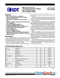 Datasheet 71V65703 manufacturer IDT