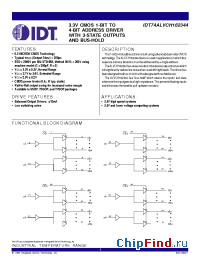 Datasheet 74ALVCH162344 manufacturer IDT