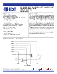 Datasheet 74ALVCHR16501 manufacturer IDT