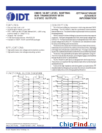 Datasheet 74AUC164245 manufacturer IDT