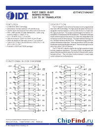 Datasheet 74FCT164245T manufacturer IDT