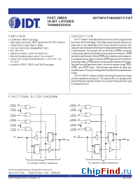 Datasheet 74FCT16543T manufacturer IDT