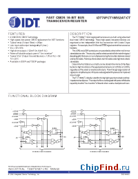 Datasheet 74FCT16652T manufacturer IDT