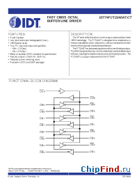 Datasheet 74FCT2240T manufacturer IDT
