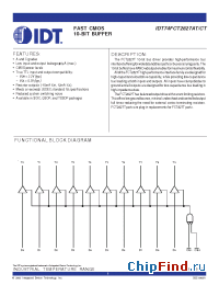Datasheet 74FCT2827T manufacturer IDT