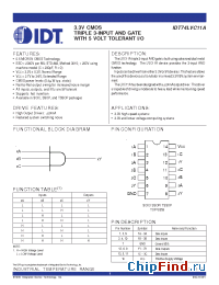 Datasheet 74LVC11A manufacturer IDT
